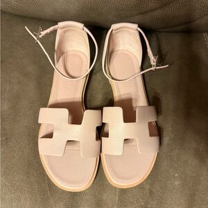 Hermes Light Pink Sandals (Rose Cancan)